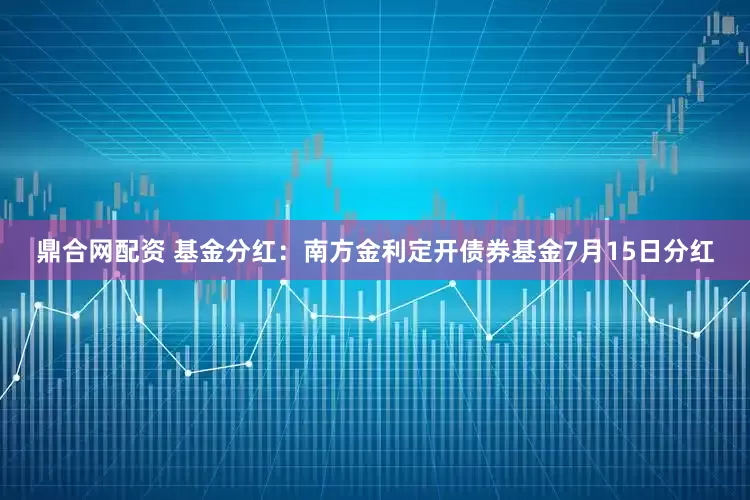 鼎合网配资 基金分红：南方金利定开债券基金7月15日分红
